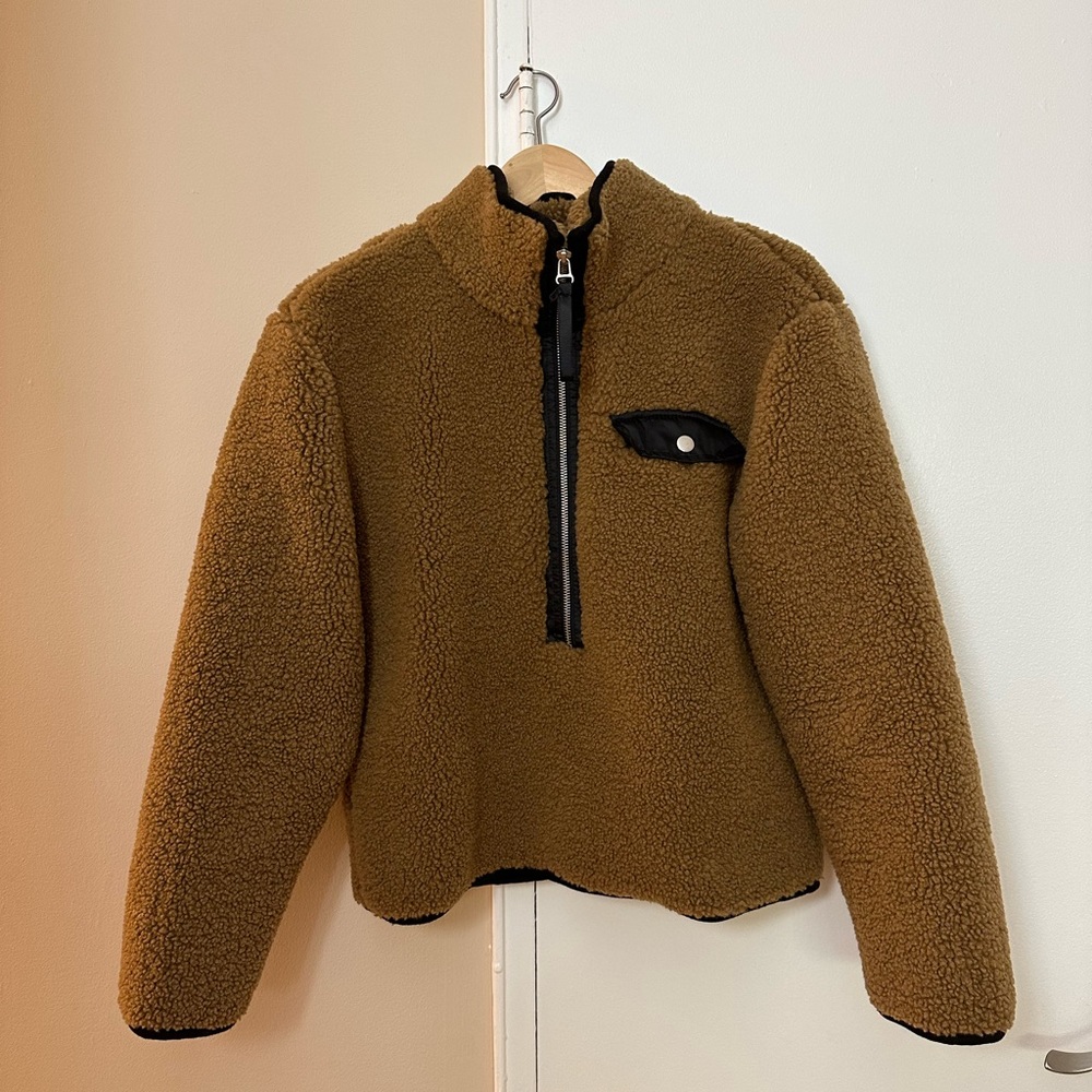 Pistola brown Sherpa pullover